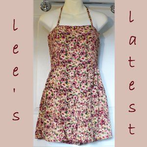 Johnny Martin Floral Romper Festival Halter S